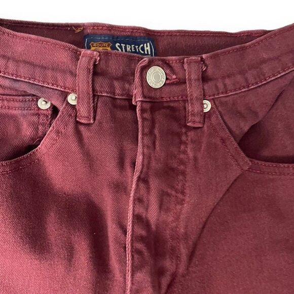 Route 66  Burgundy Red Denim Jeans Vintage Classic READ DESCRIPTION Size 3/4 - Picture 7 of 9